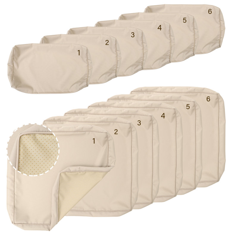 Rattaner Outdoor Sectional Cushion Covers Waterproof Cushion Covers